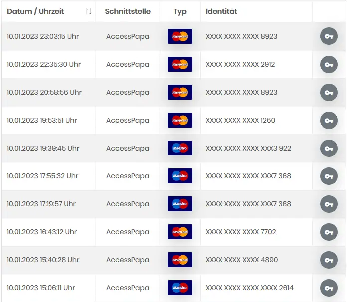 ackerPay® Kartendaten auslesen