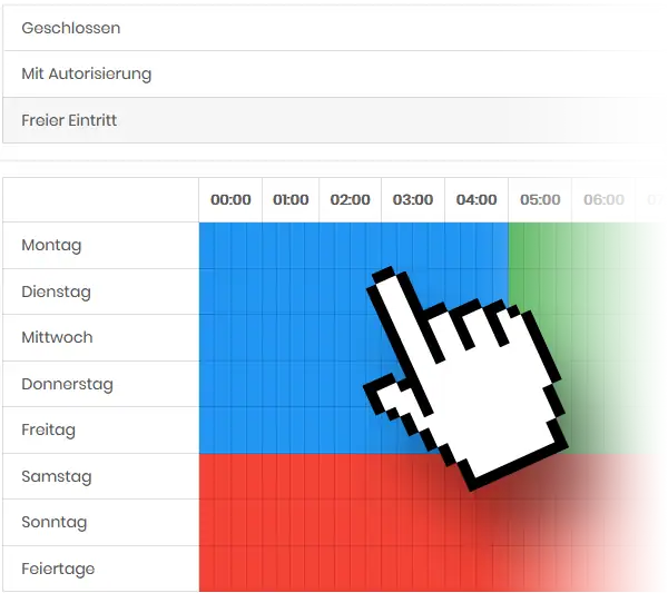 ackerPay® Öffnungszeiten in Echtzeit bearbeiten